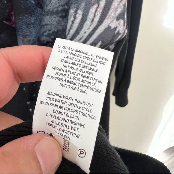 Willow & Thread black and purple multi media graphic long sleeve shirt dress 2XL - Picture 6 of 9